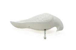 Bronsduva 14 cm, vit
