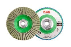 Diamantrondell 115 mm Hybrid flap disk K060 grön